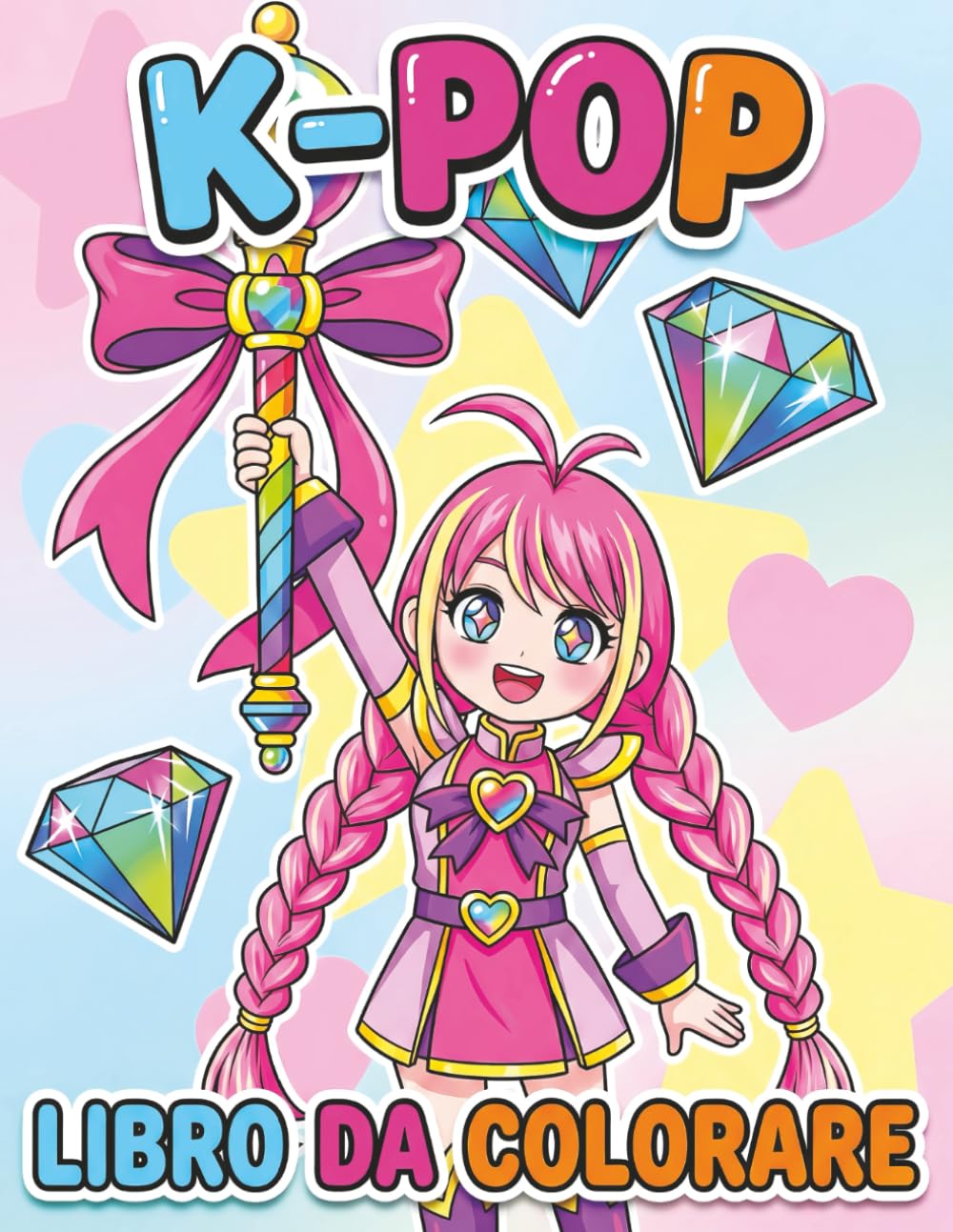 Libro Da Colorare K-POP: Oltre 60 Disegni Divertenti e Bellissimi per Bambini, Ragazzi e Adulti