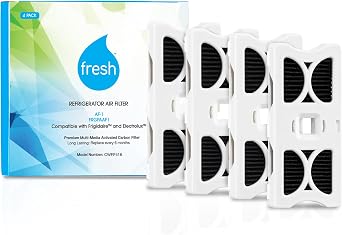 FRESH AF-1 Refrigerator Air Filter Replacement for Frigidaire - Compatible with Models AF-1, FRGPAAF1, RAF-1 - Advanced Carbon Filter Technology - 4 Pack Air filter by MIST