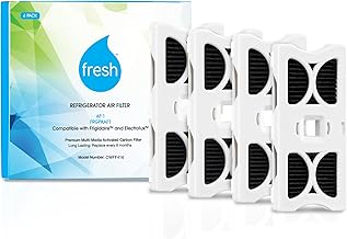 FRESH AF-1 Refrigerator Air Filter Replacement for Frigidaire - Compatible with Models: AF-1, FRGPAAF1, RAF-1 - Advanced Carbon Filter Technology - (4 Pack) Air filter by MIST