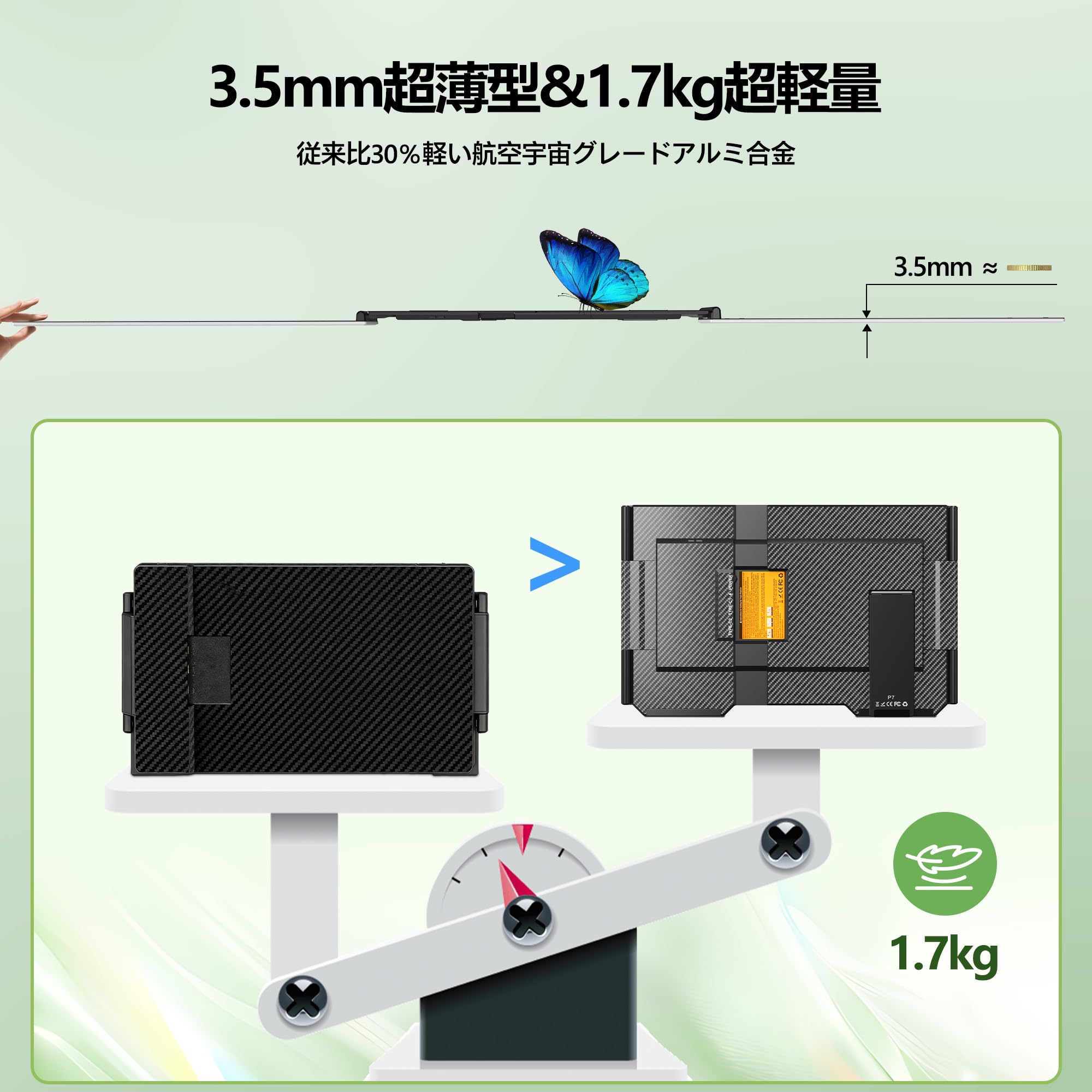 Amazon.co.jp: Laptomo トリプルモニター 15.6インチ FHD 1080P IPS