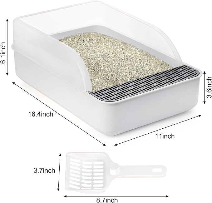 Caja de arena para gato semi-cerrada tamaño pequeño miniatura 2