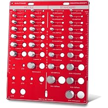 Thread Nut Bolt Checker, metric Size Gauge, 42 Bolt and Nut Gauge, Identifier Standard and metric, Bolt Size Finder 19 Standard & 15 Metric Bolt & 8 Drill Bit, wall mount measuring screw, Red