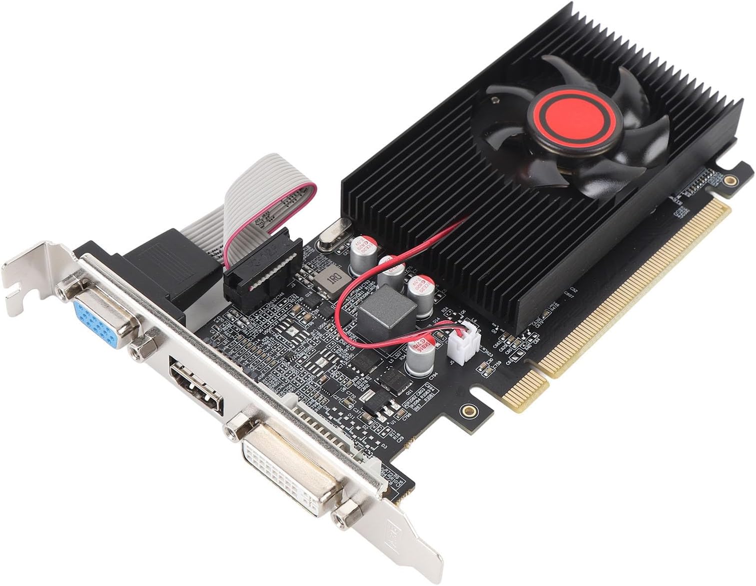 VBESTLIFE GT610 2GB Graphics Card, DDR3 64 Bit GPU, PCIE 2.0 16X Gaming Video Card, Desktop Computer Low Profile Graphics Card with HDMI, DVI, VGA Ports