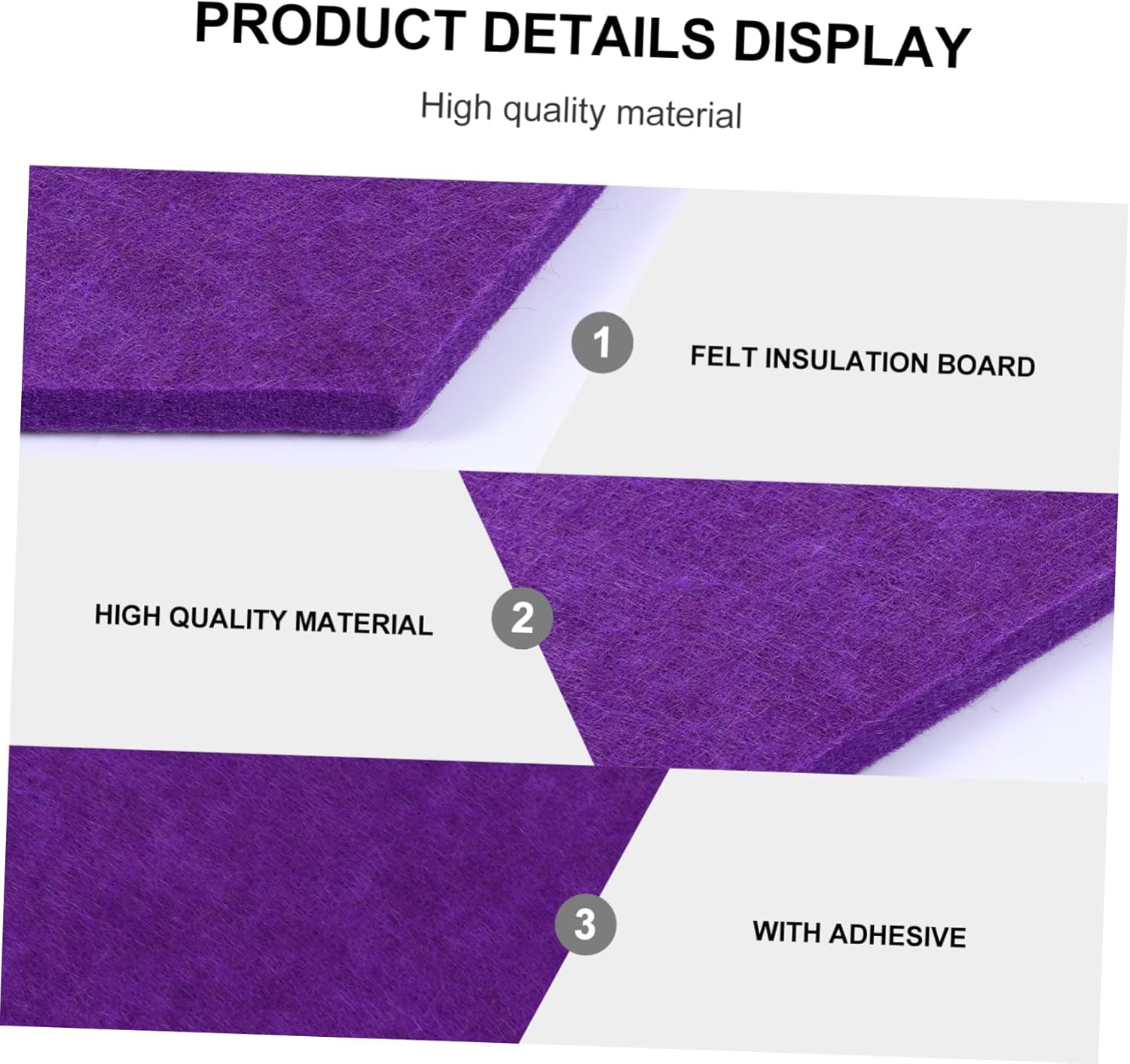 Artibetter 10PCS Hexagon Felt Display Board Self-Adhesive Wall Message Board Colorful for Home and School Decor