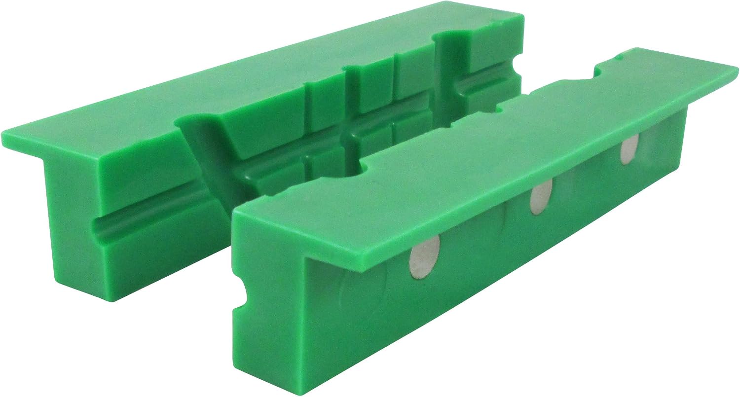 ION TOOL Universal Multi-Groove Vise Jaws, Synthetic Rubber Jaws 6” Green