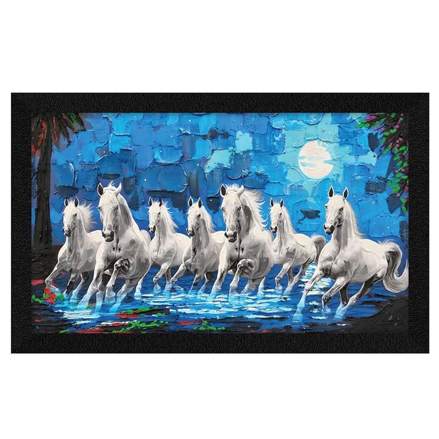 インテリア　アート　壁掛け　馬　風水 Amazon.co.jp: 花畑を走る白い馬 絵画 絵 アートパネル ポスター