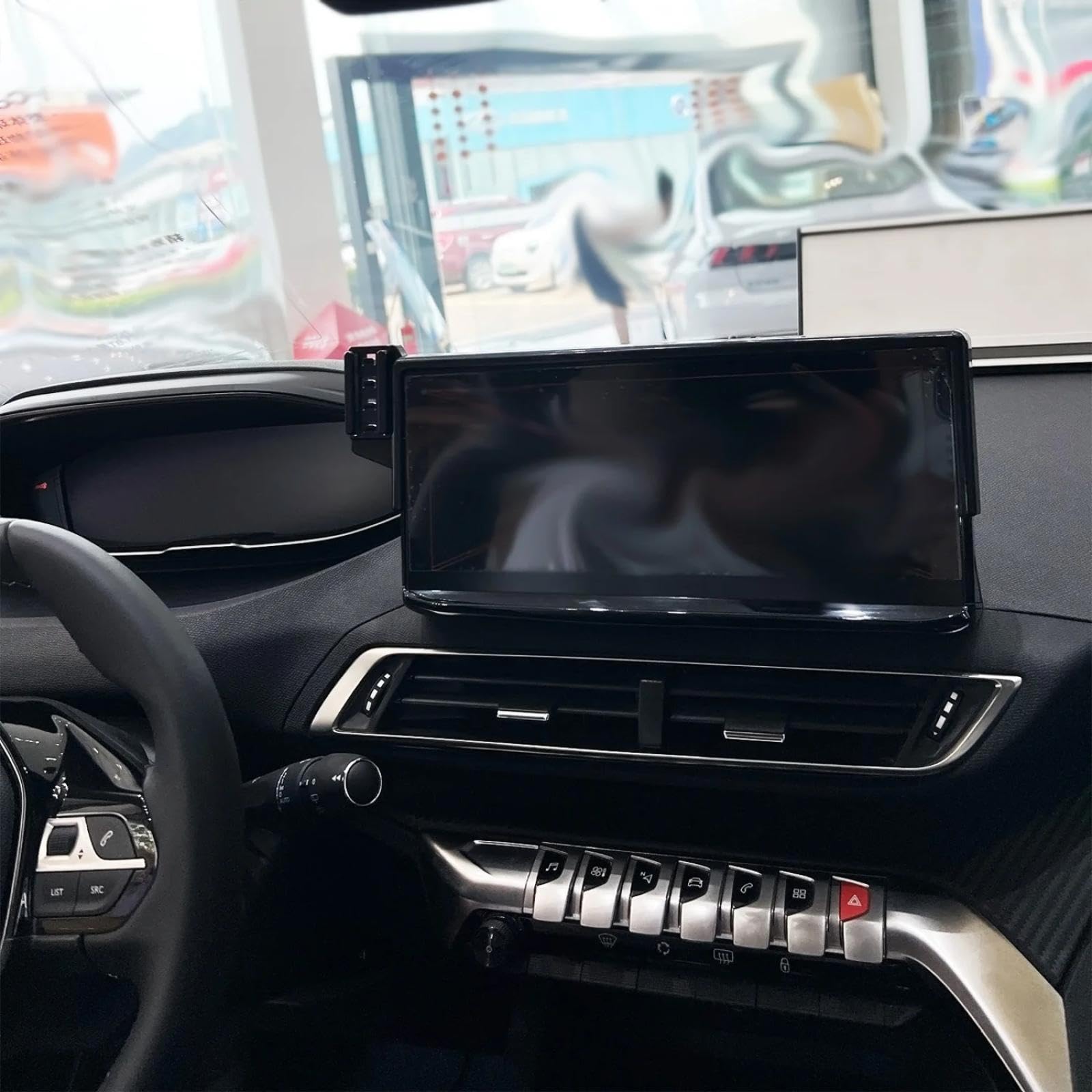 Soporte Móvil Coche para Peugeot 3008 2021-2023, Soporte para teléfono móvil para Coche Base Fija para Pantalla de 10 Pulgadas