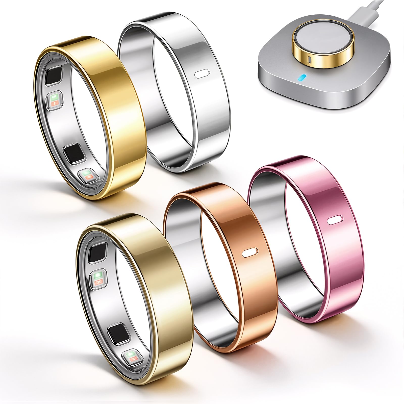 5 Pack TPU Cover Compatible for Oura Ring 5 -Size 8,Scratch Resistant