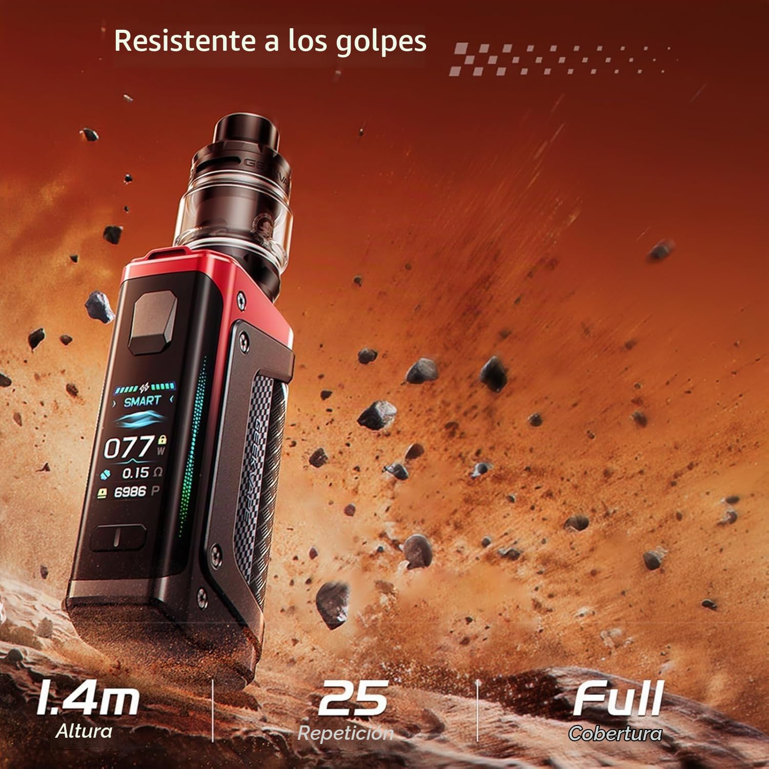 GEEKVAPE Aegis Legend 5 Kit | 200W Aegis Legend 5 TC Box Mod + 5,5 ml GeekVape Z Sub Ohm Tank Z0.15 XM + 0.4 XM Coil Vape, sin nicotina