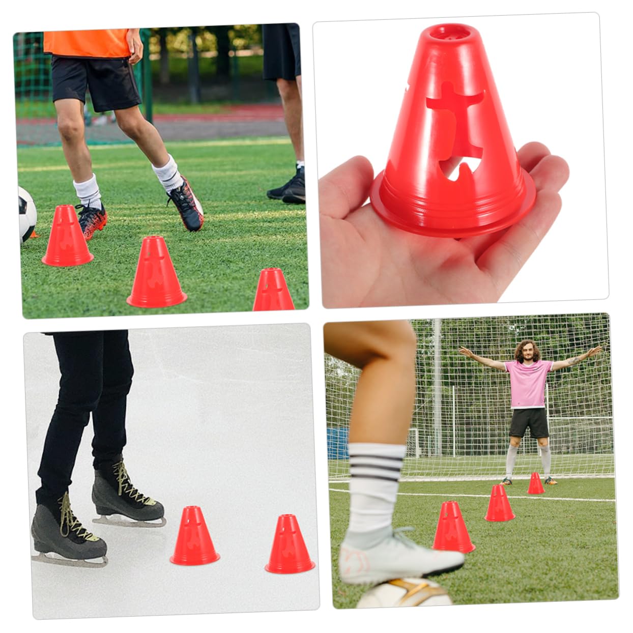 TOYANDONA Conos Deportivos para Taladros Jugar Conos Práctica Capacitación Obstáculo Conos para Deportes Conos De Entrenamiento para Taladros Educación Física Rojo