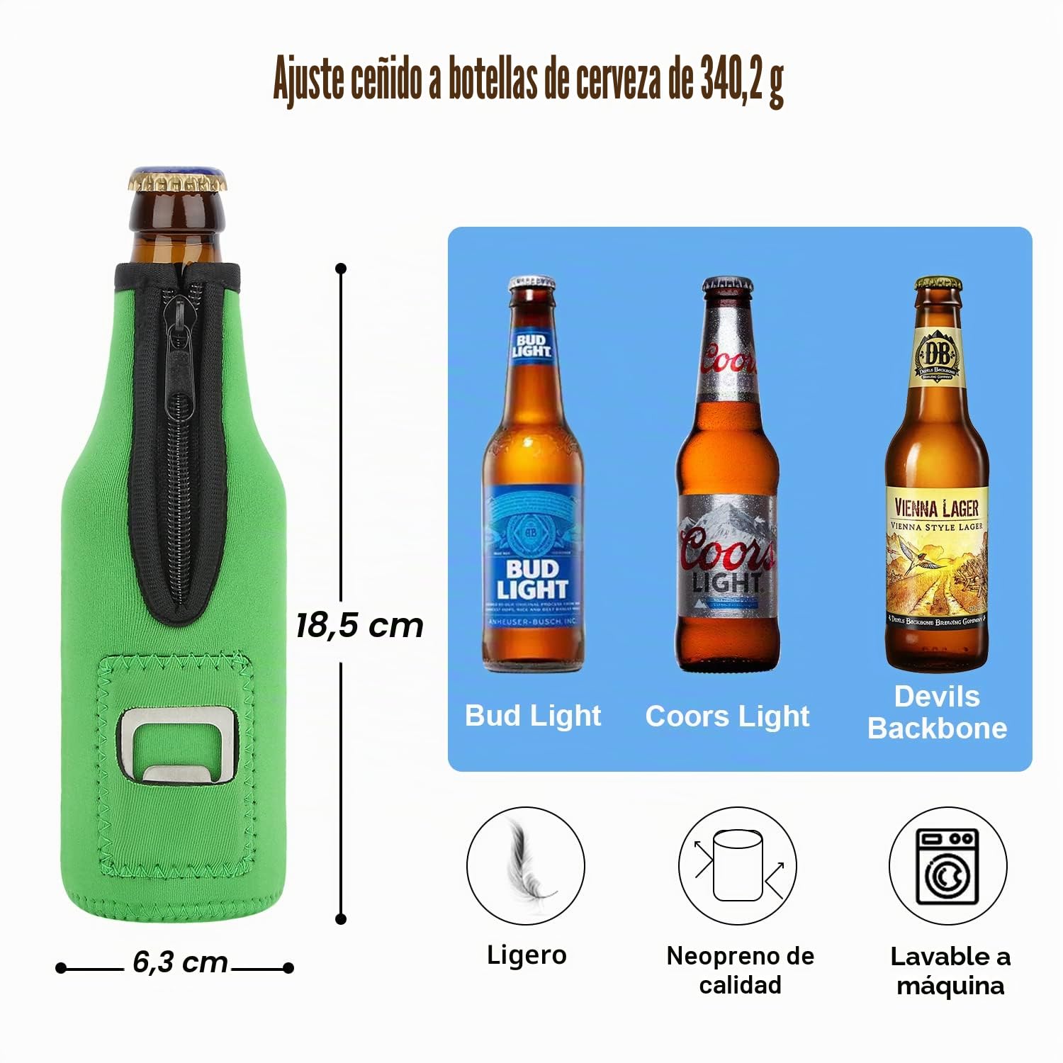 4 Piezas 12oz Beer Can Cooler Sleeve Funda para Latas de Cerveza Isotermica Antideslizante Soporte de Neopreno Manga Aislante para Bebidas Manga Refrigerante para Latas con Abrebotellas