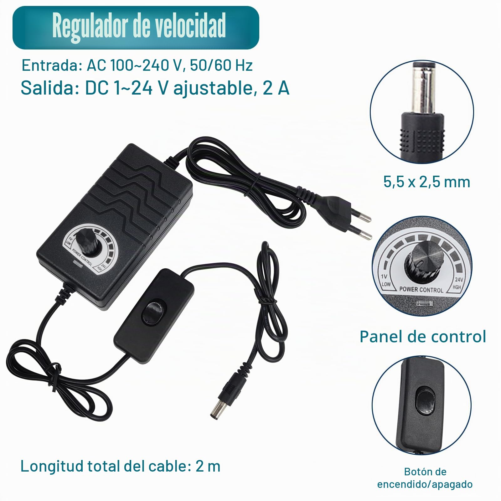 Motor de pistón lineal DIY 24 V 120 RPM Hub 30 mm-150 mm Motor telescópico ajustable con regulador de velocidad, ventosa y mando a distancia