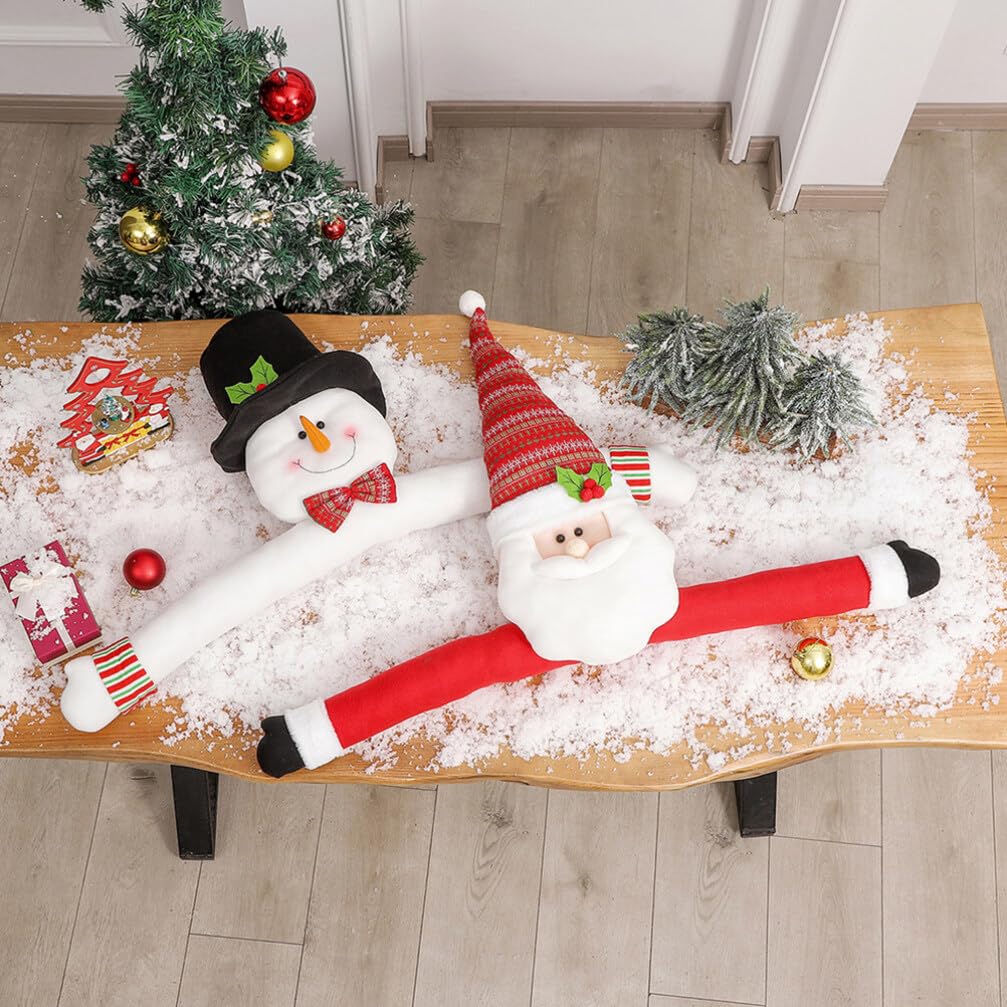ibasenice Décoration de Sapin de Noël Père Noël Enlacé Cimier de Sapin Intérieur
