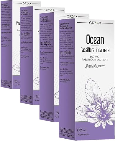 Orzax Ocean Passiflora 600 mg Takviye Edici Gıda Şurubu 150 mL (4 paketi)