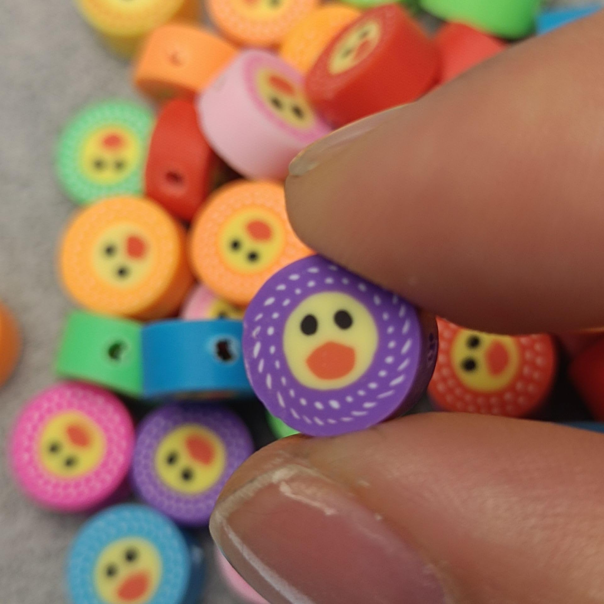 100 Bären-Perlen Aus Polymerton – Ca. 10 Mm, Mit Elastischer Schnur, Für DIY-Schmuck