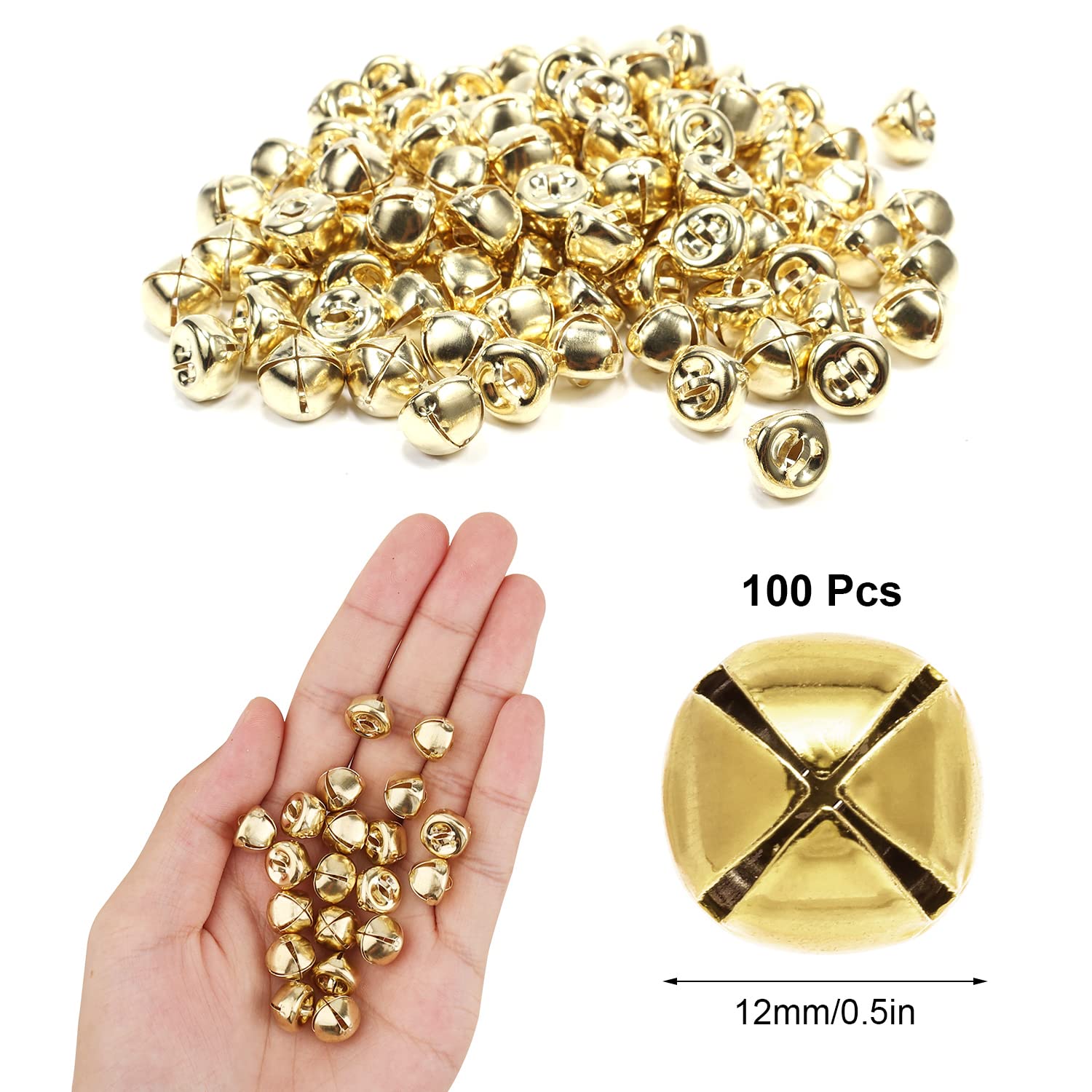 LUTER 100pcs Christmas Jingle Bells - Image 2