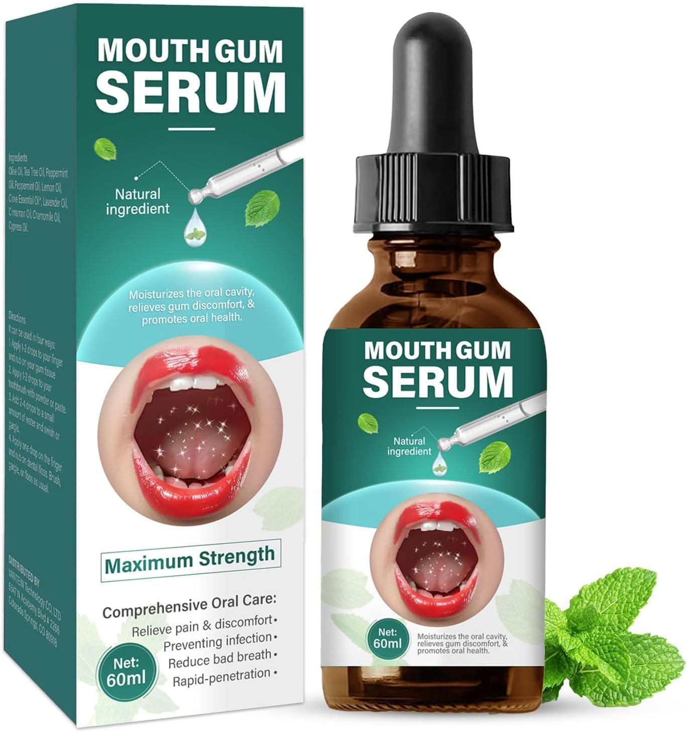 Gum Restore Drops, Gentle Nourishing Formula, Oral Comfort Support, Fresh Breath, Easy-to-Use Dropper, 60ml, Suitable for Daily Oral Care