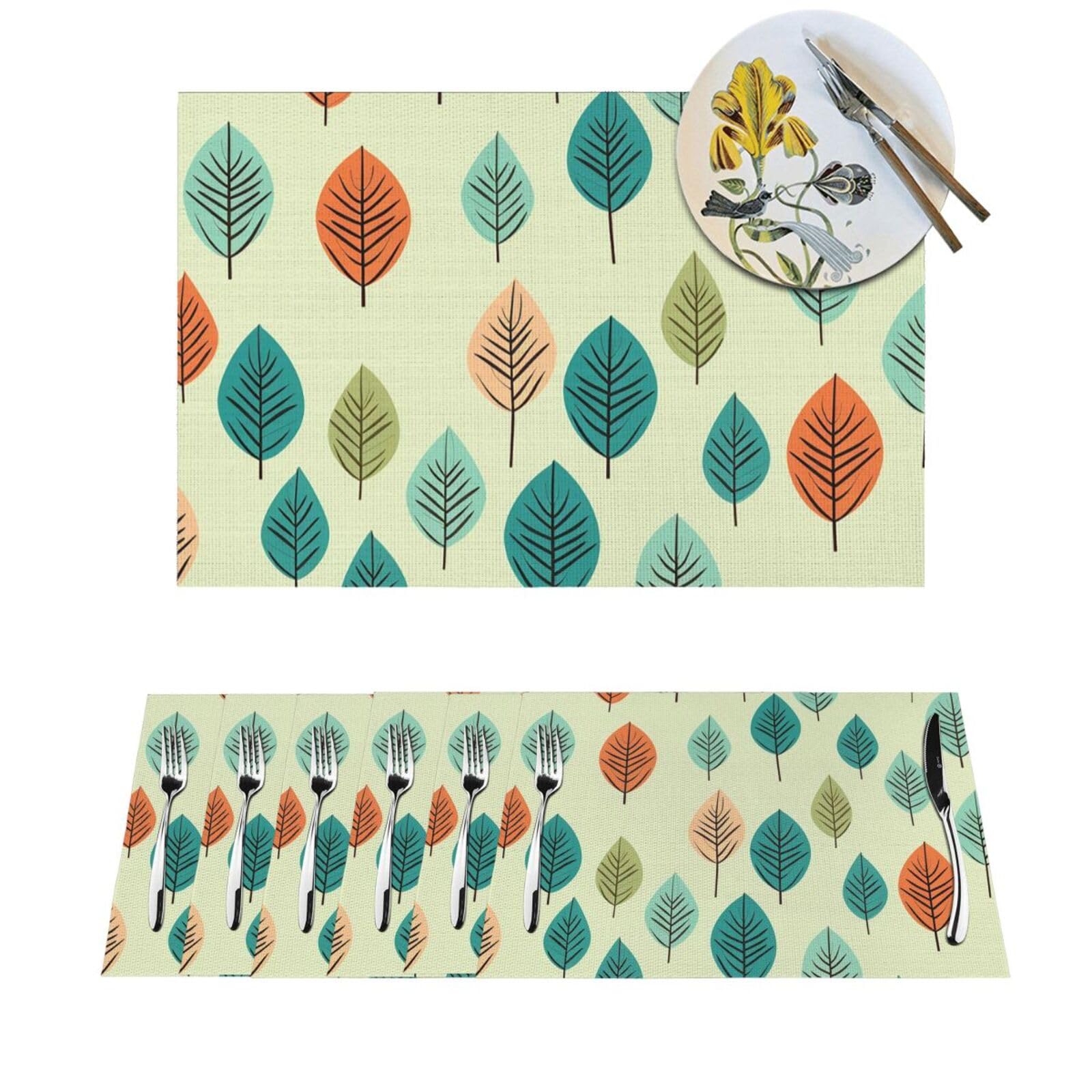Set de table PVC tissé lot de 4 napperons minimalistes 45x30 cm de cuisine