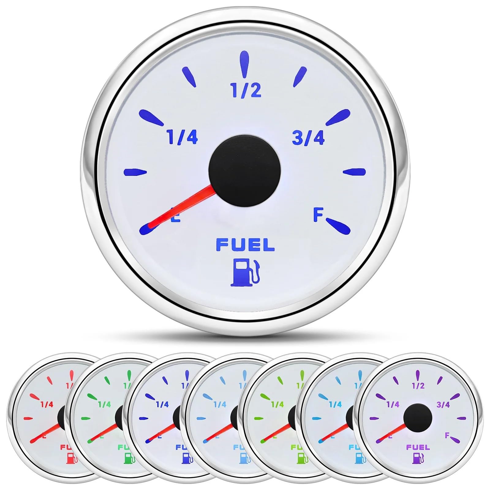 Indicador de nivel de combustible de 52 mm con retroiluminación de 7colores | Indicador de nivel de combustible de 52 mm con retroiluminación de 7colores(Only Gauge WS)