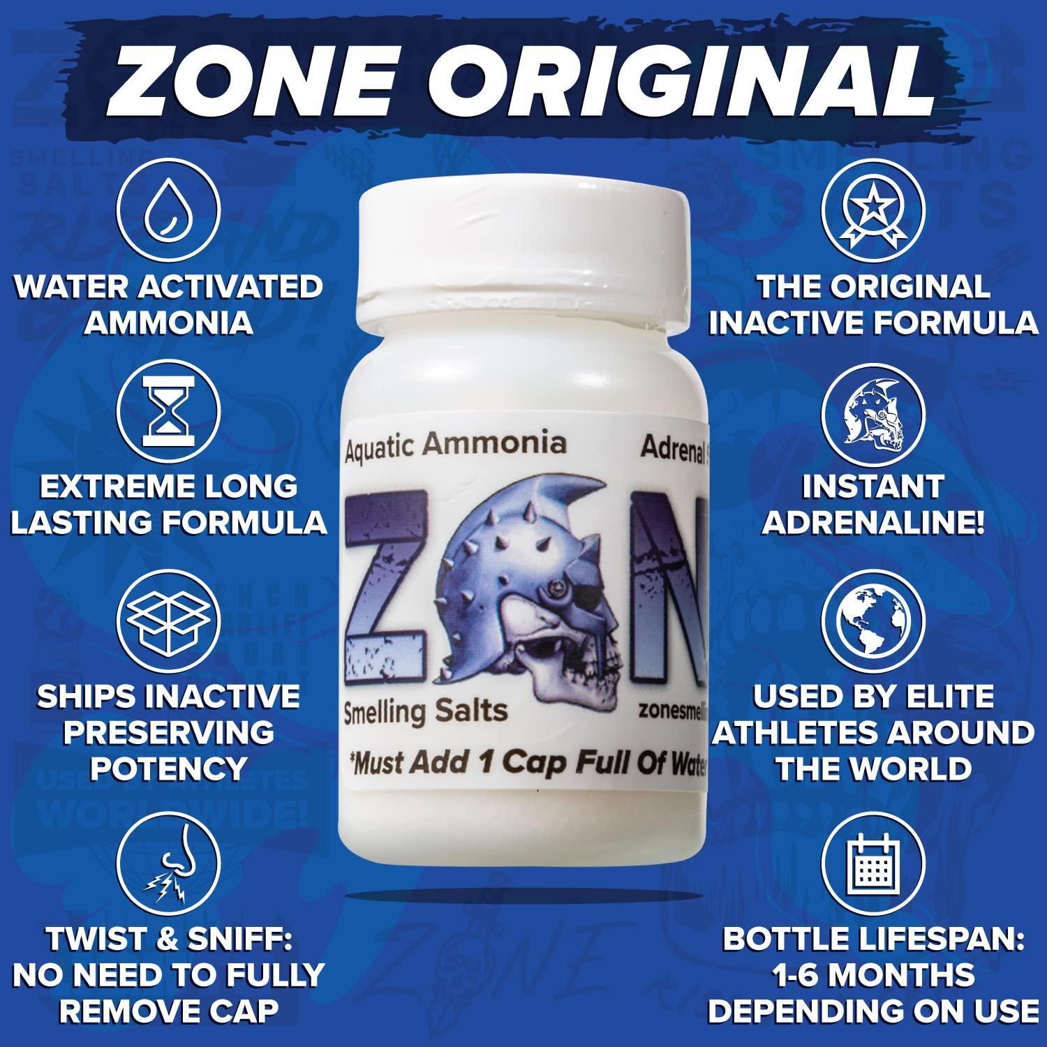 Buy Zone Original Smelling Salts Powerlifting Amonnia Inhalent Sniffing Salts Weightlifting