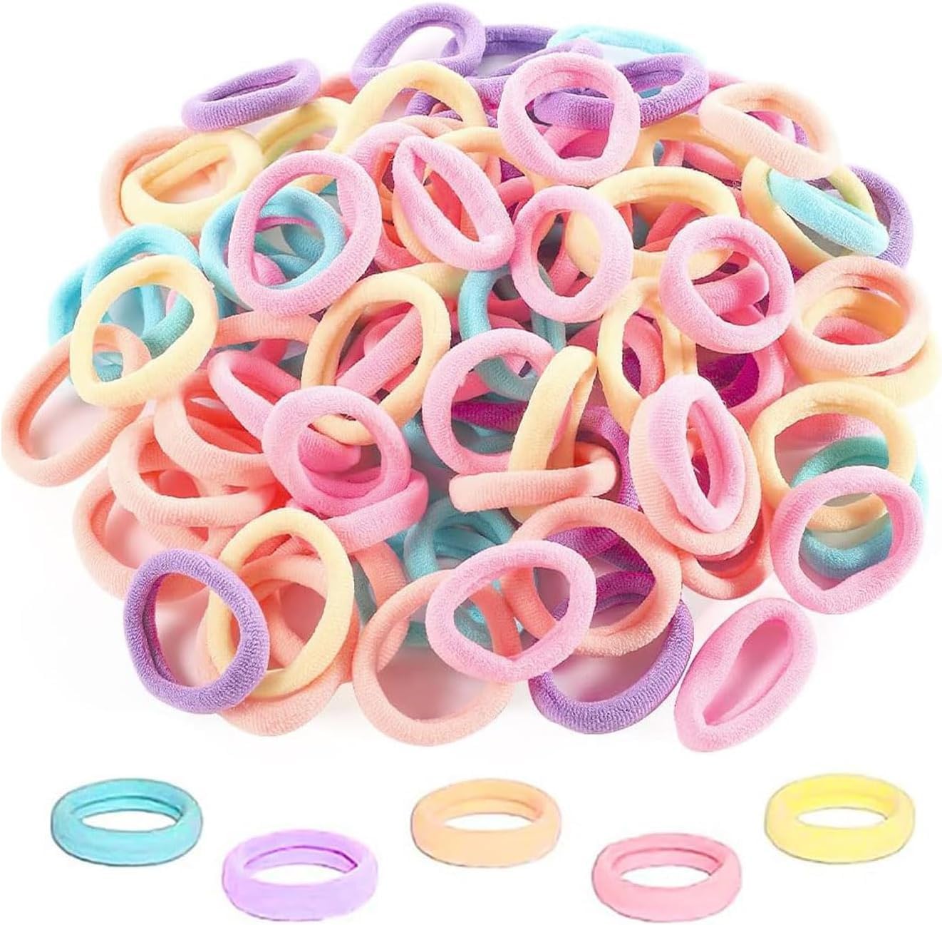 200 PCS Toddler Hair Accessories,Toddler Hair Accessories, Elastics Kids Seamless Elastic Hair Bands, Kids Hair Ties Mini Ponytail Holders for Girls and Kids