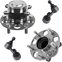 Vista 33 de Detroit Axle - Kit de suspensión de 14 piezas para Jeep Liberty 2006-2007, 2 cubos de rodamiento de ruedas, 2 brazos de control superior, 2 rótulas