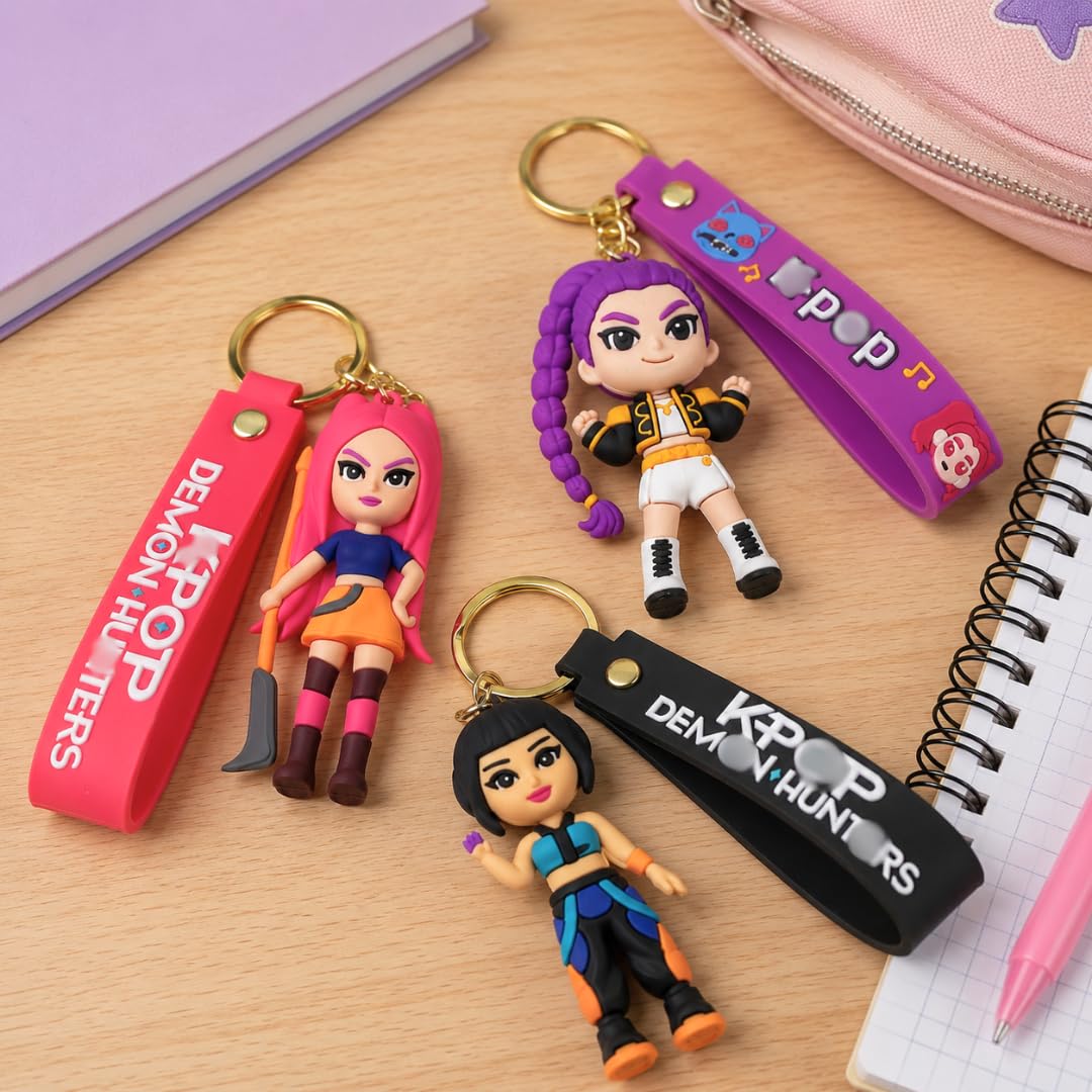 Hunterix Kpop Keychains - Set of 3 for Fans -4