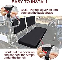 Vista 5 de StarknightMT UTV Mule Pro - Fundas de asiento 1680D compatibles con Kawasaki Mule PRO-FXT FX DXT DX 2015-2023, fundas de asiento impermeables