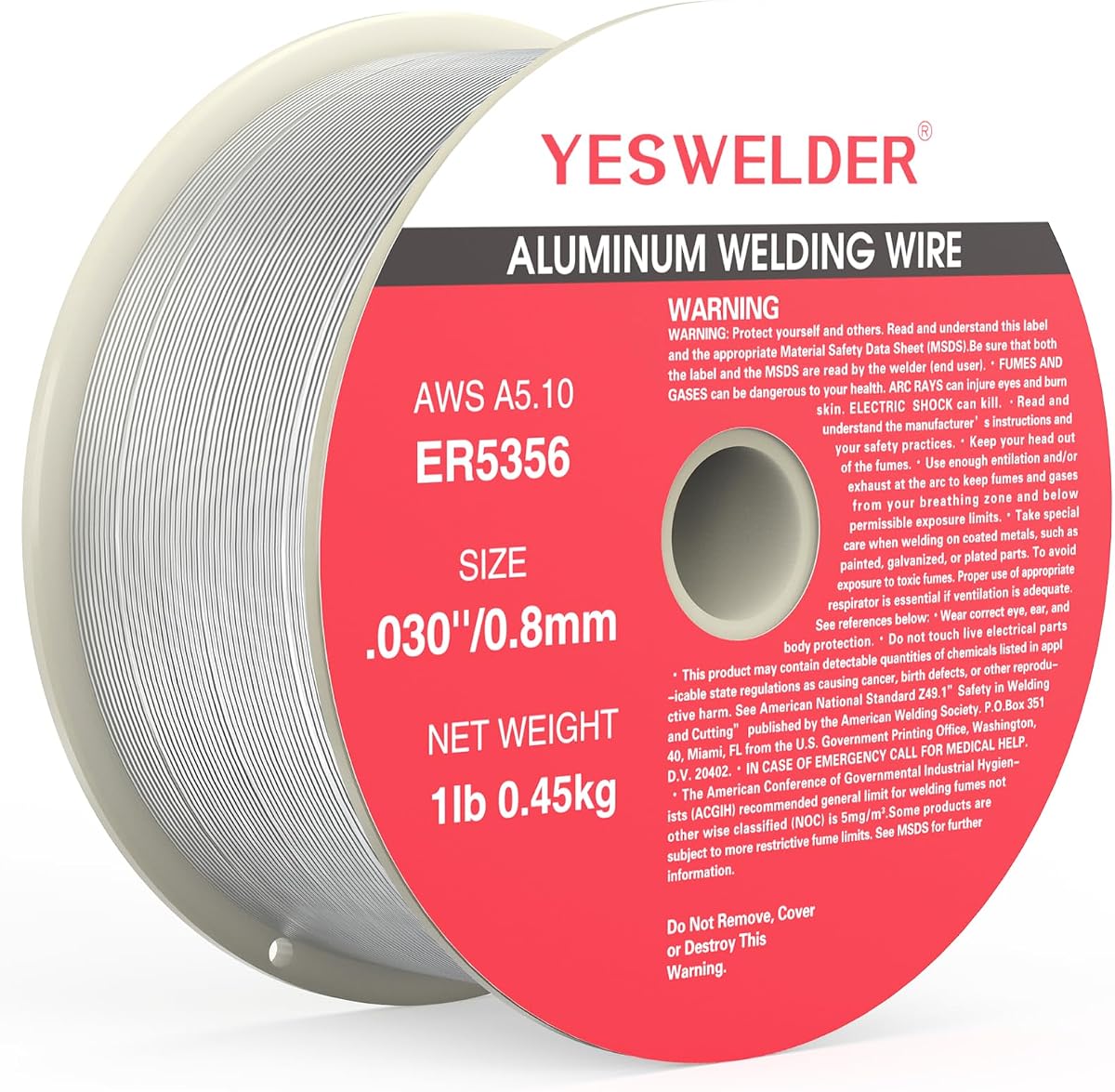 Magnesium Aluminum Welding Wire, ER5356 | 0.030 in, strong ABS spool, smooth feeding, easy handling, organized storage