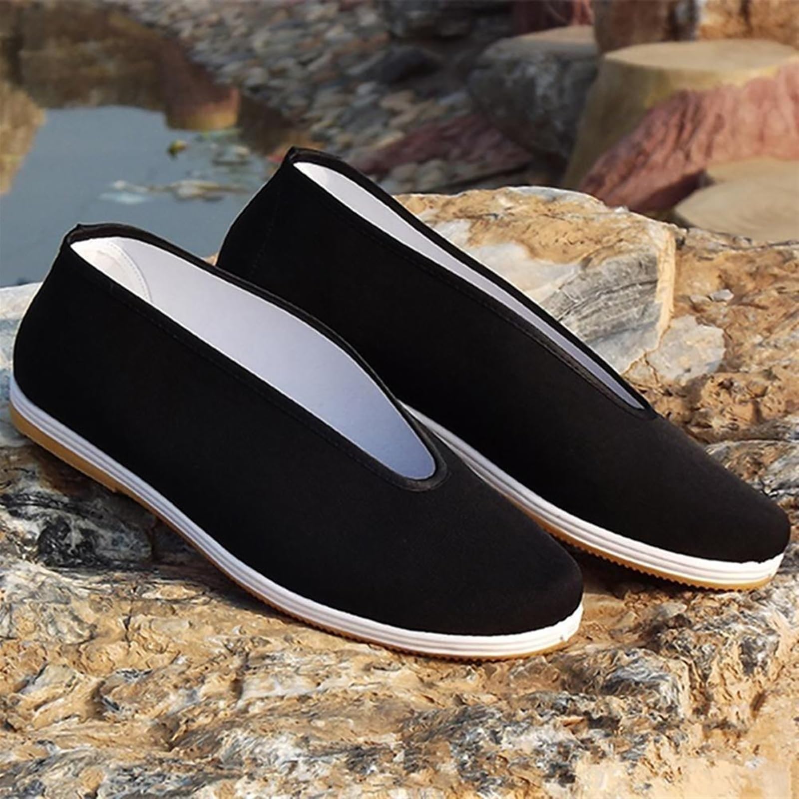 DHAEY Scarpe Tai-Chi Cotone Uomo Kung Fu Cinese Wing Chun Taichi Arte Marziale Casual Vecchia Pechino