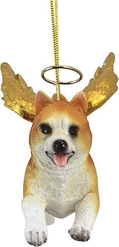 Miniatura 95 de Design Toscano Pitbull Dog Angel - Adorno navideño para árbol de Navidad, 4 pulgadas, resina de piedra fundida, acabado marrón y dorado Marrón