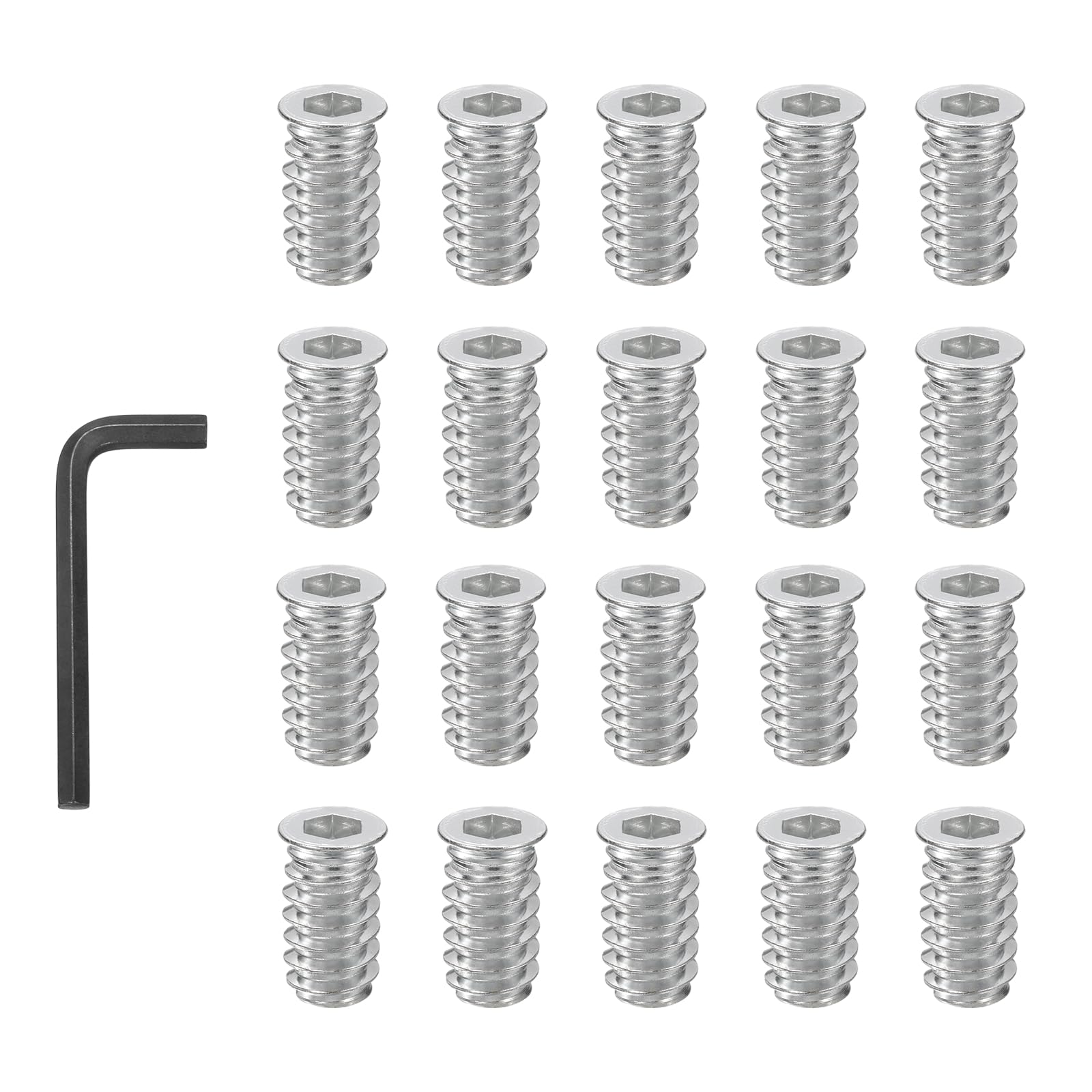 PATIKIL 20 Pcs Threaded Inserts Nuts