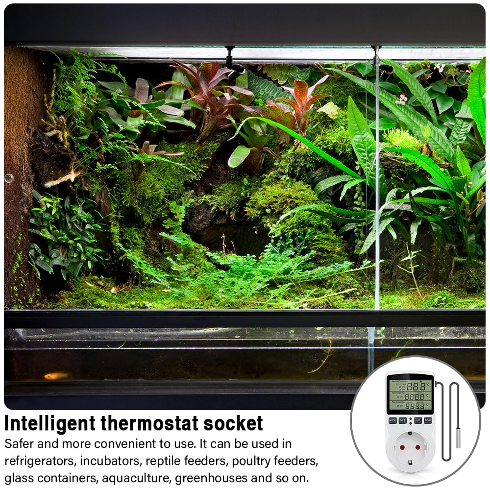 Presa Termostatica Digitale 230V 16A Con Sonda - Timer Per Riscaldamento E Raffreddamento - Foto 5