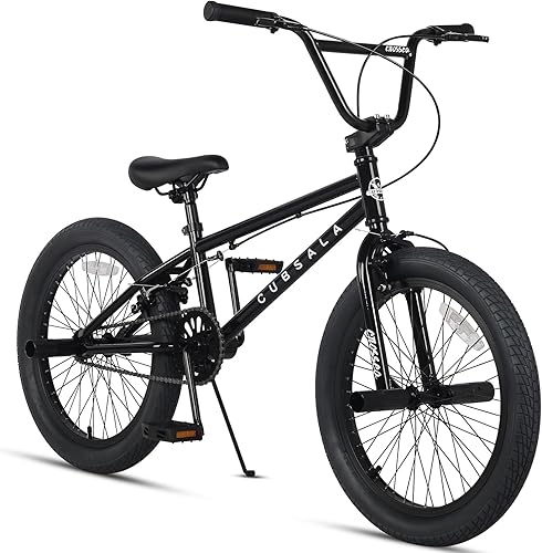 Miniatura 24 de Freestyle BMX Bike, 18 20 Inch Kids Bicycle for 5-13 Years Old Kids and Beginner Level Rider, Multiple Colors Blanco,Negro -,Negro con neumáticos