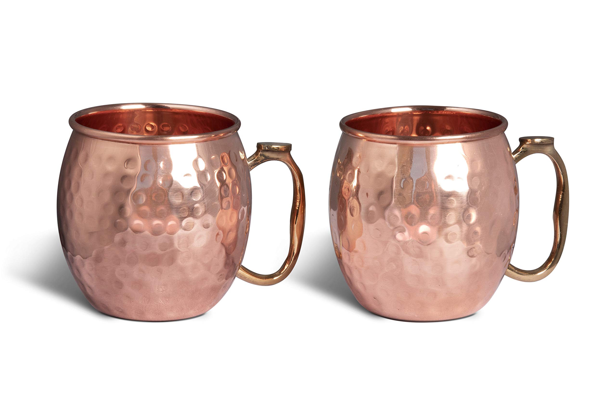 GreenTreePure Copper Hammered Mule Mug - Set of 2