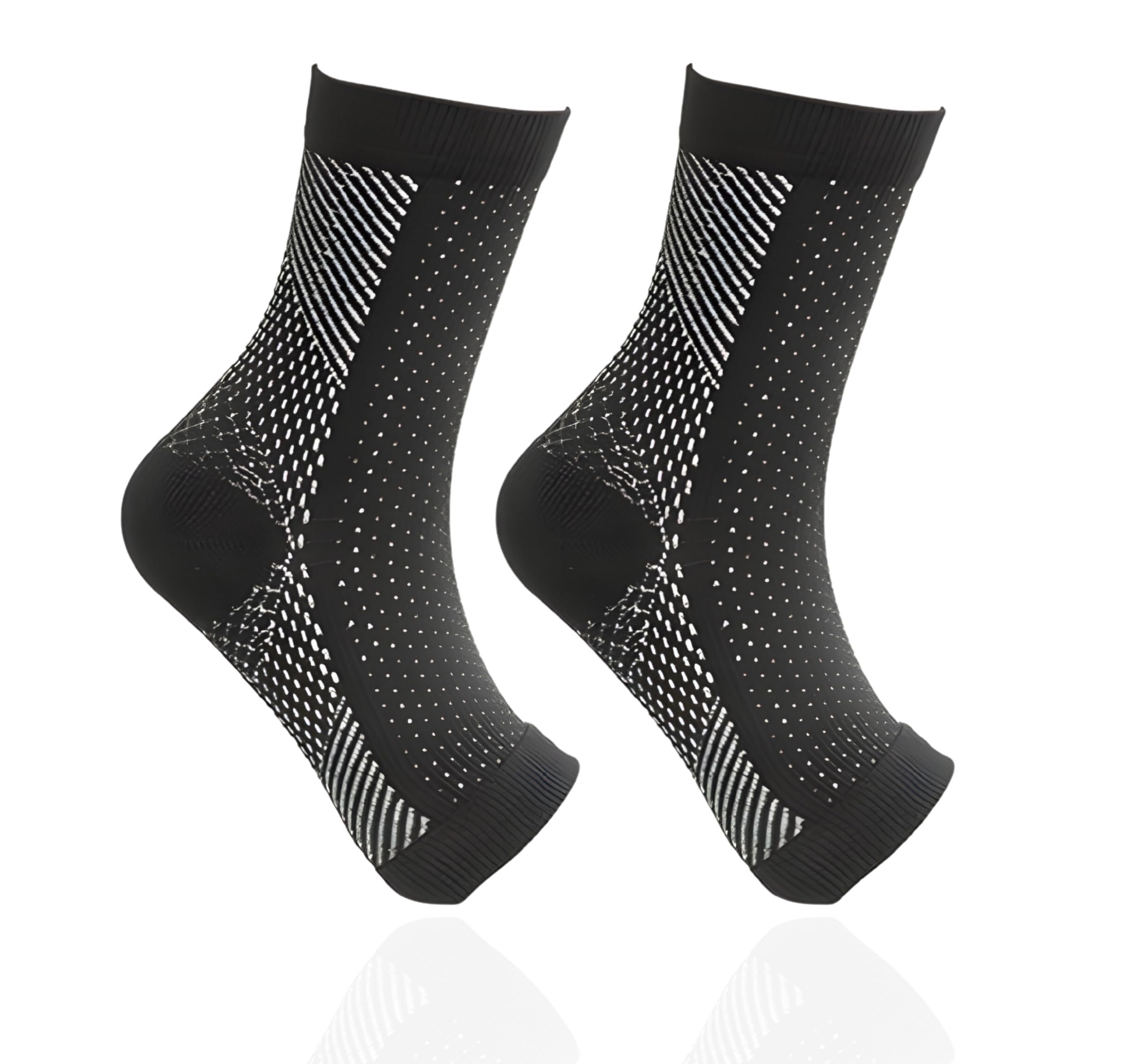 Compression Ankle Socks for Pain Relief (Black)(Pack of 1)-picture-51