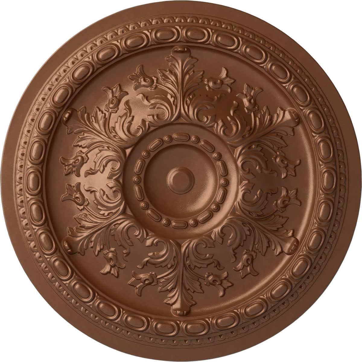 Ekena Millwork CM38OSPOS 38-3/8" x 2-7/8" Oslo Ceiling Medallion, Polished Copper