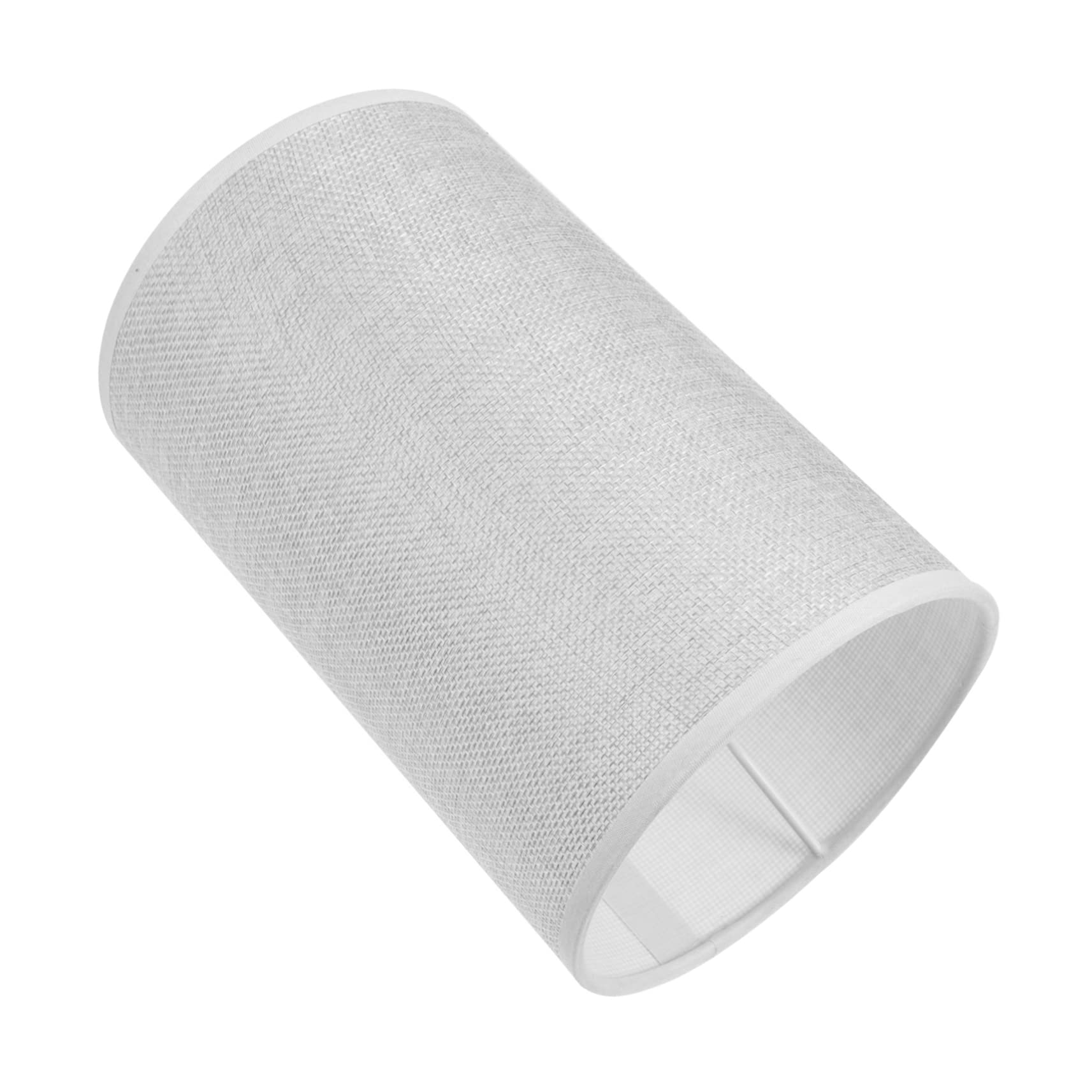 Toyvian E27 Base Fabric Lampshade Modern Design Cylindrical Silver Ceiling Wall Floor Lampshade