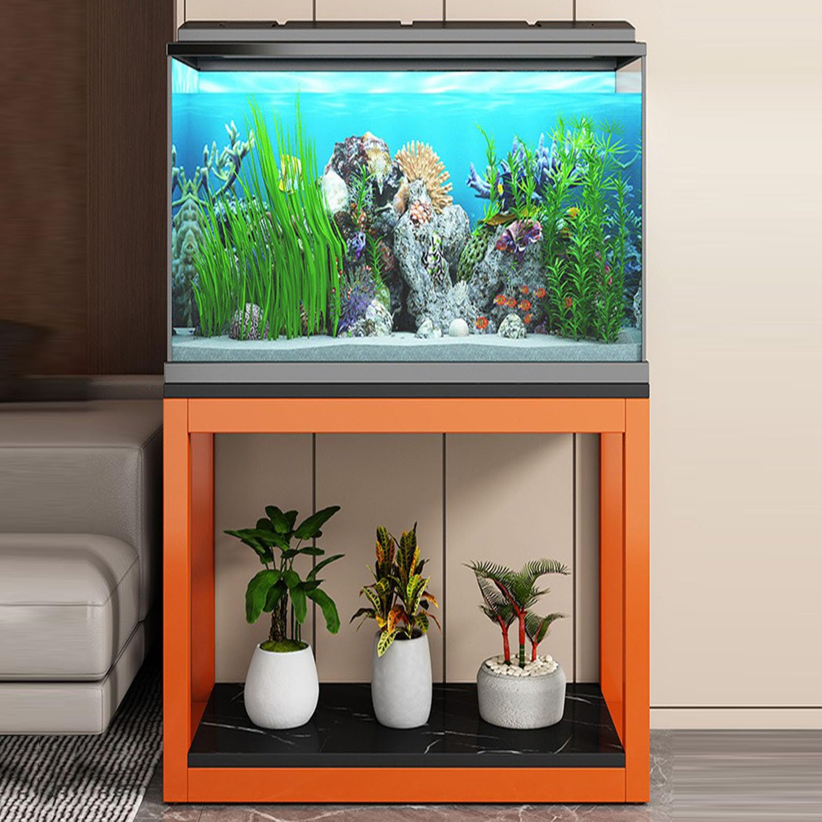 Support d'aquarium en métal double couche 400 kg résistant