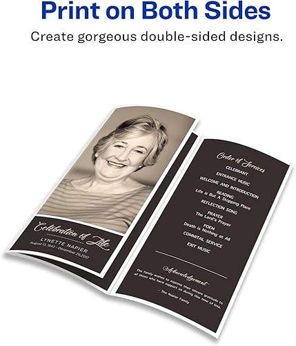 Miniatura 7 de Avery Papel de folleto imprimible de tres pliegues, impresoras de inyección de tinta, 100 folletos y sellos de correo, 8.5 x 11 pulgadas (8324)