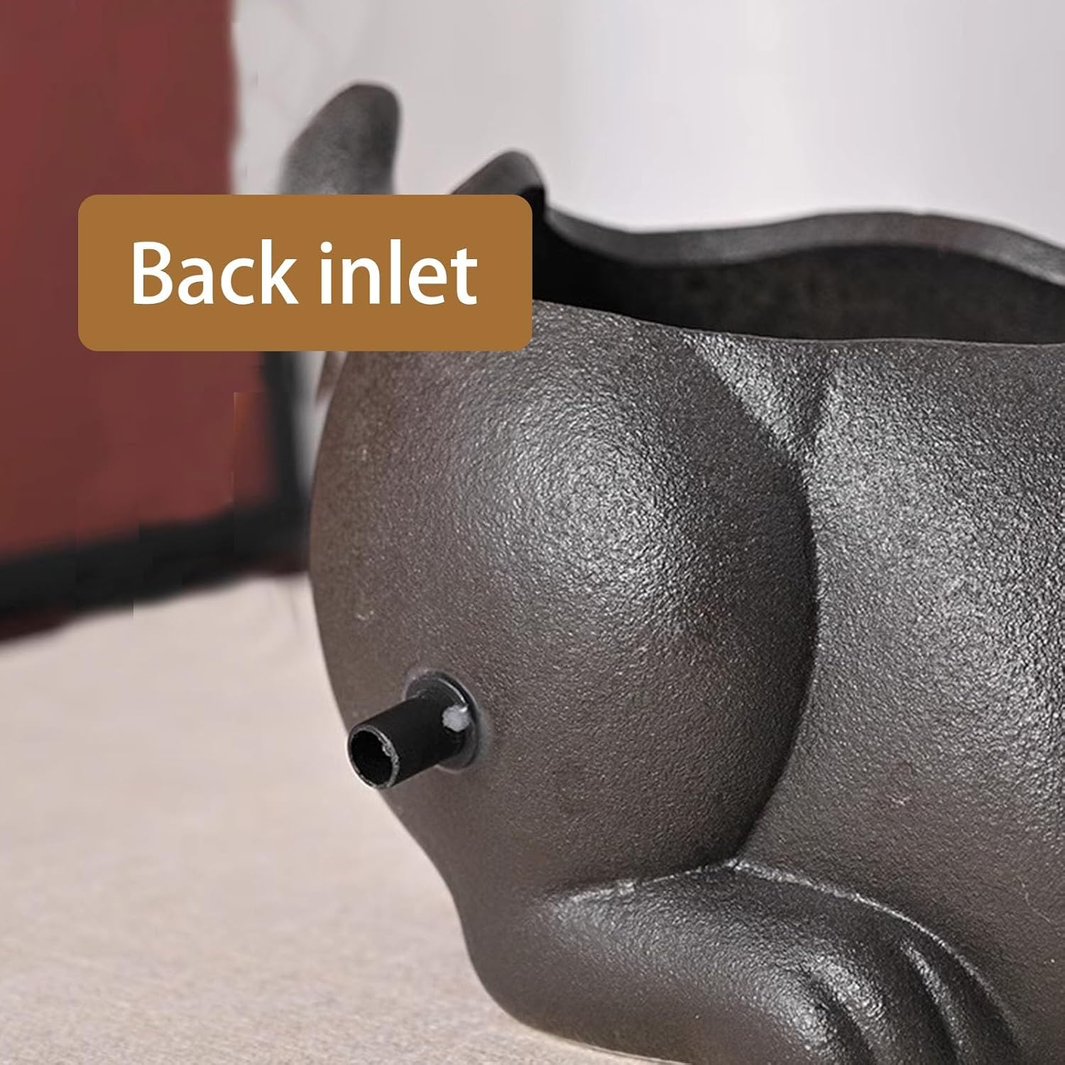 Spitters for Small Ponds with Water Pump and Hose, Animal Pond Spitters,Outdoor Water Feature Statue Pot Decoration,Tank Automatic Circulation Landscaping(Black)