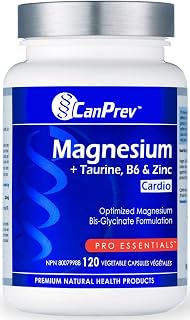 CanPrev Magnesium + Taurine, B6 & zinc for Cardio 120 V-Caps 120 count