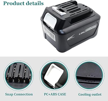 2 X 4.0Ah BL1040B / BL1041B Battery Replace for Makita 12V Max CXT BL1021B BL1020B BL1015 BL1016 for Makita DF031D DF0331D TD110D JR103D JR105D HSS01D HP332D
