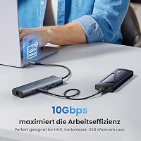 UGREEN USB 3.2 Hub Ethernet Adapter 2x USB-C 2x USB-A RJ45 Gigabit Hálózati Adapter 4