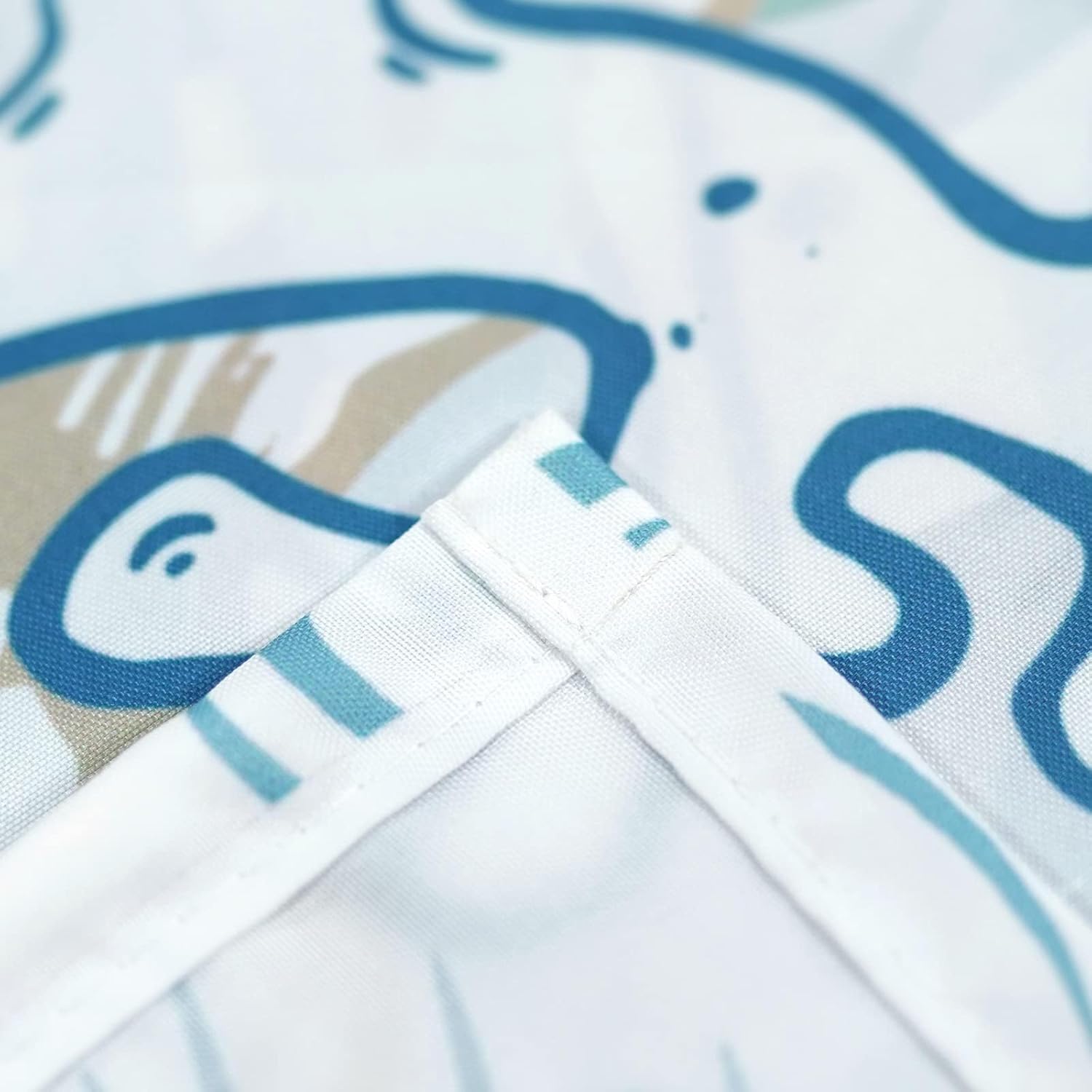 Nautical Coastal Turtle Shower Curtain, Coral Starfish Seashell Ocean Themed Bathroom Curtain, Underwater Seahorse Bathroom Decor Blue 72 x 72 inch - Image 6