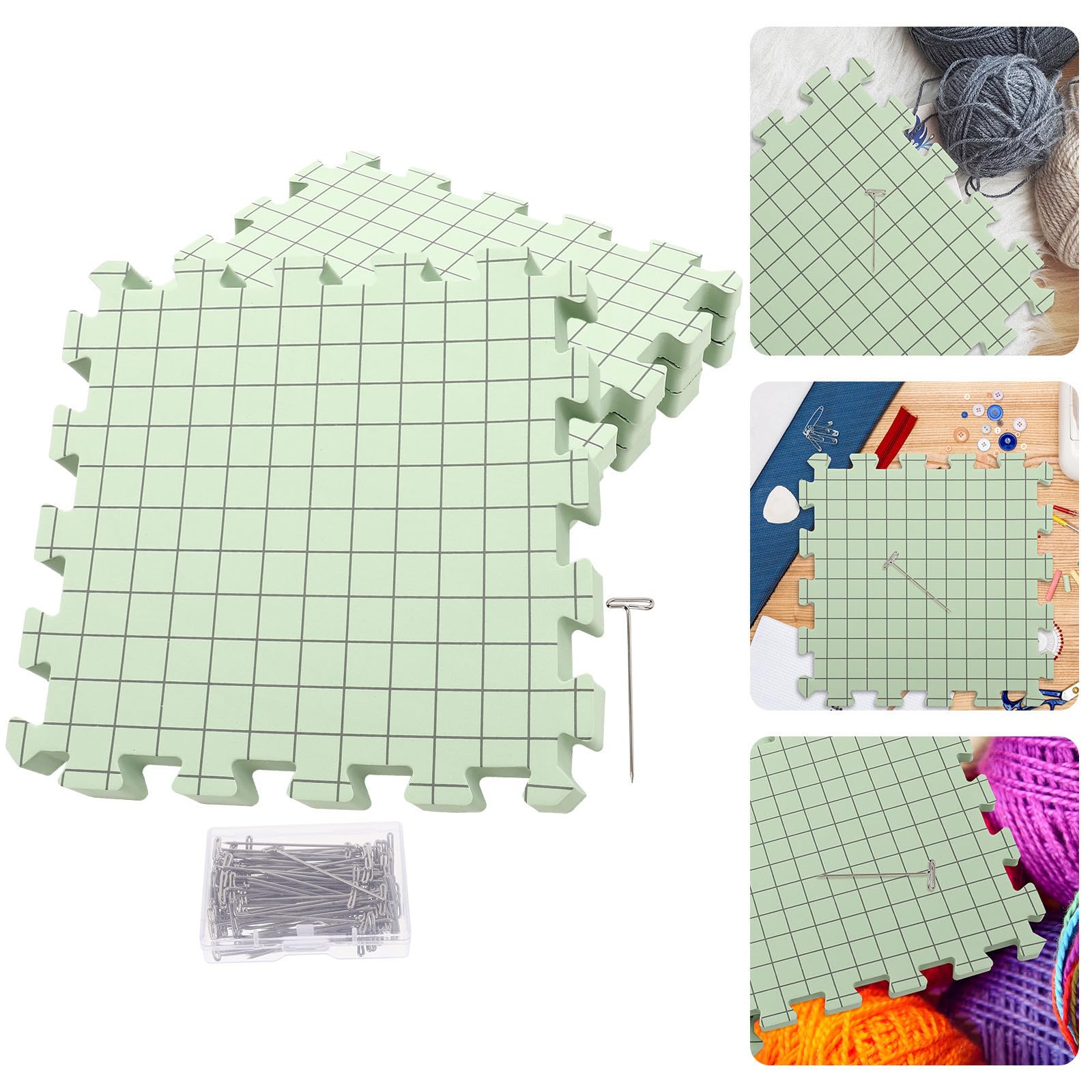 Tabla de Bloqueo para Crochet Ligera y Portátil de Espuma con Soporte de Almohadilla de Presión Adecuado para Proyectos de Bordado y Manualidades DIY