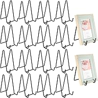 Vista 1 de Mixweer Soportes de placa para exhibición, paquete de 18 soportes de placa de 6 pulgadas, soporte de marco de metal para suministros decorativos