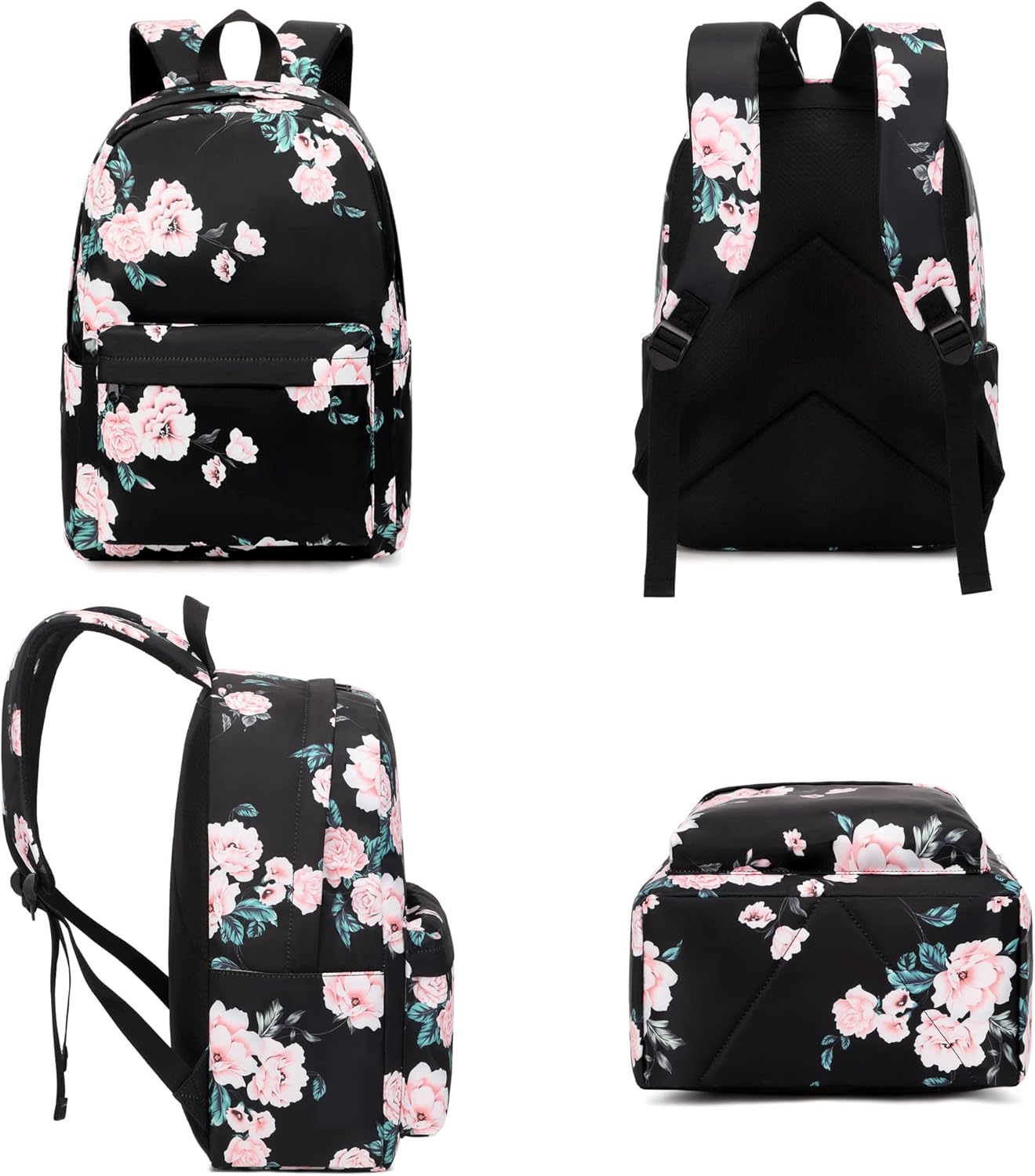 Girls School Backpacks for Kids Teens, 3-in-1 School Bag Bookbags Set with Lunch Bag Pencil Case