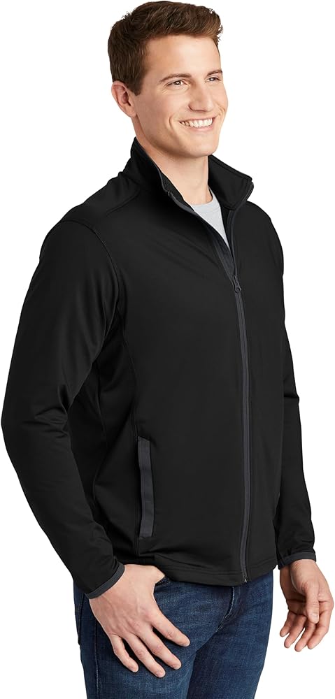 SPORT-TEK Unisex Sport-Wick Stretch Contrast Full Zip Jacket