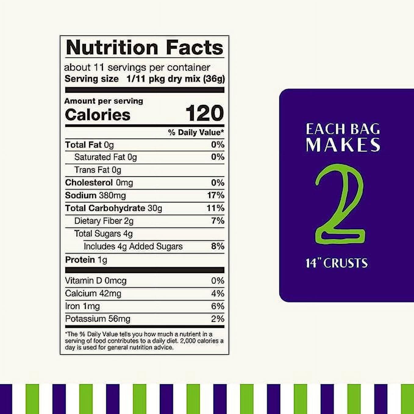 Gluten Free Pizza Crust Mix, Gluten Free Pizza Dough Kit, Rising Dough Mix Bag, Allergen Friendly, Just Add Water Oil, Makes Two 14 Inch Bases - Outdoor Home Store Packaging